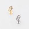 GOTHIC RAISED CROSS ENGRAVED COFFIN 316L SURGICAL STEEL THREADLESS PUSH-PIN LABRET SET
